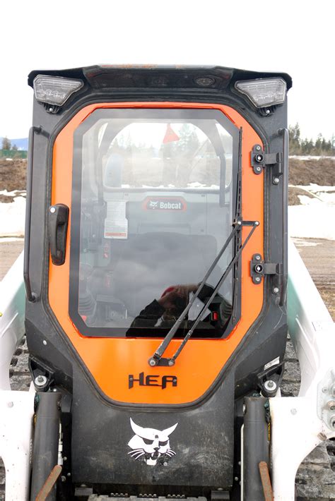 forestry door for skid steer|bobcat skid steer door glass.